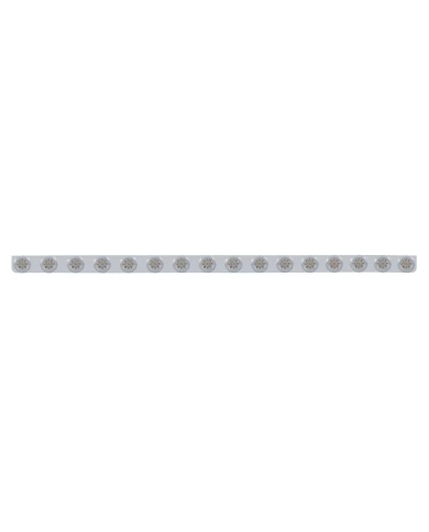 (BULK) S.S. 79.5" X 3.5" BUMPER LIGHT BRACKET W/ SIXTEEN 9 AMBER 2" REFLECTOR CLEARANCE/MARKER LIGHT W/ FLAT BEZEL - CLEAR LENS (BULK) S.S. 79.5" X 3.5" BUMPER LIGHT BRACKET W/ SIXTEEN 9 AMBER 2" REFLECTOR CLEARANCE/MARKER LIGHT W/ FLAT BEZEL - CLEAR LENS