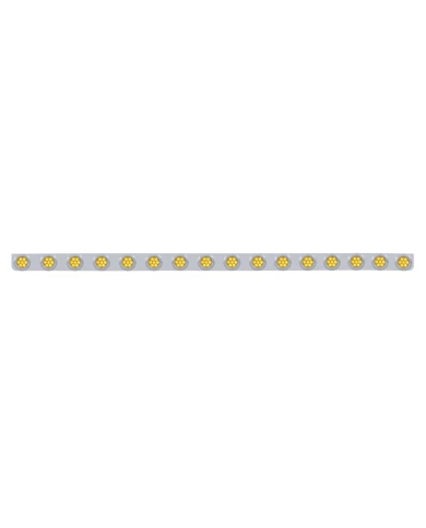 (BULK) S.S. 79.5" X 3.5" BUMPER LIGHT BRACKET W/ SIXTEEN 7 AMBER 2" REFLECTOR CLEARANCE/MARKER LIGHT W/ FLAT BEZEL - AMBER LENS (BULK) S.S. 79.5" X 3.5" BUMPER LIGHT BRACKET W/ SIXTEEN 7 AMBER 2" REFLECTOR CLEARANCE/MARKER LIGHT W/ FLAT BEZEL - AMBER LENS