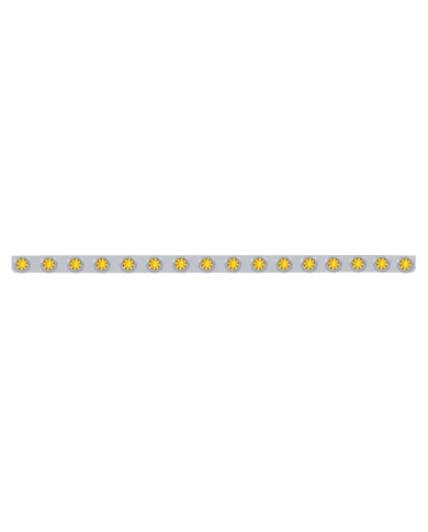 (BULK) S.S. 79.5" X 3.5" BUMPER LIGHT BRACKET W/ SIXTEEN 9 AMBER 2" "BEEHIVE" CLEARANCE/MARKER LIGHT W/ FLAT BEZEL - AMBER LENS (BULK) S.S. 79.5" X 3.5" BUMPER LIGHT BRACKET W/ SIXTEEN 9 AMBER 2" "BEEHIVE" CLEARANCE/MARKER LIGHT W/ FLAT BEZEL - AMBER LENS