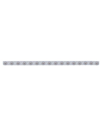 (BULK) S.S. 79.5" X 3.5" BUMPER LIGHT BRACKET W/ SIXTEEN 9 RED 2" "BEEHIVE" CLEARANCE/MARKER LIGHT W/ FLAT BEZEL - CLEAR LENS (BULK) S.S. 79.5" X 3.5" BUMPER LIGHT BRACKET W/ SIXTEEN 9 RED 2" "BEEHIVE" CLEARANCE/MARKER LIGHT W/ FLAT BEZEL - CLEAR LENS