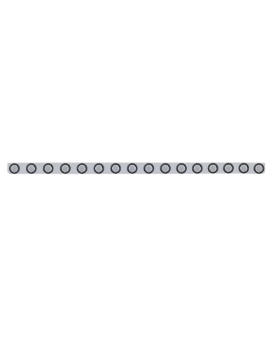 (BULK) S.S. 79.5" X 3.5" BUMPER LIGHT BRACKET W/ SIXTEEN 9 RED 2" CLEARANCE/MARKER LIGHT W/ GROMMET - CLEAR LENS (BULK) S.S. 79.5" X 3.5" BUMPER LIGHT BRACKET W/ SIXTEEN 9 RED 2" CLEARANCE/MARKER LIGHT W/ GROMMET - CLEAR LENS