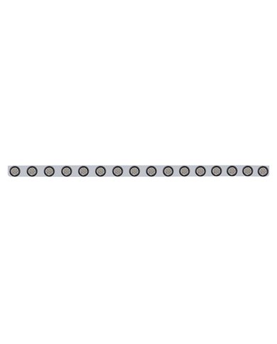 (BULK) S.S. 79.5" X 3.5" BUMPER LIGHT BRACKET W/ SIXTEEN 9 AMBER 2" REFLECTOR CLEARANCE/MARKER LIGHT W/ GROMMET - CLEAR LENS (BULK) S.S. 79.5" X 3.5" BUMPER LIGHT BRACKET W/ SIXTEEN 9 AMBER 2" REFLECTOR CLEARANCE/MARKER LIGHT W/ GROMMET - CLEAR LENS