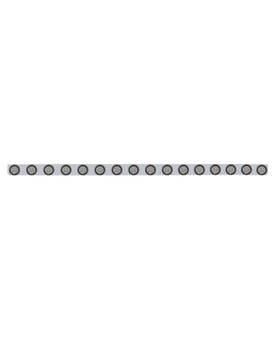 (BULK) S.S. 79.5" X 3.5" BUMPER LIGHT BRACKET W/ SIXTEEN 9 RED 2" REFLECTOR CLEARANCE/MARKER LIGHT W/ GROMMET - CLEAR LENS (BULK) S.S. 79.5" X 3.5" BUMPER LIGHT BRACKET W/ SIXTEEN 9 RED 2" REFLECTOR CLEARANCE/MARKER LIGHT W/ GROMMET - CLEAR LENS