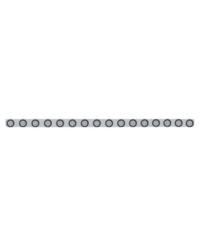 (BULK) S.S. 79.5" X 3.5" BUMPER LIGHT BRACKET W/ SIXTEEN 7 RED 2" REFLECTOR CLEARANCE/MARKER LIGHT W/ GROMMET - CLEAR LENS (BULK) S.S. 79.5" X 3.5" BUMPER LIGHT BRACKET W/ SIXTEEN 7 RED 2" REFLECTOR CLEARANCE/MARKER LIGHT W/ GROMMET - CLEAR LENS