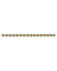 (BULK) S.S. 79.5" X 3.5" BUMPER LIGHT BRACKET W/ SIXTEEN 9 AMBER 2" "BEEHIVE" CLEARANCE/MARKER LIGHT W/ GROMMET - AMBER LENS