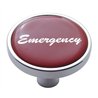UP23308-"Emergency" Short Air Valve Knob - Red Glossy Sticker
