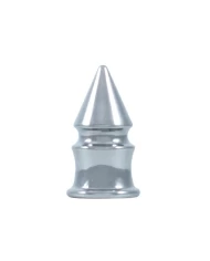 (4/CARD) CHROME SPIKE TIRE VALVE STEM COVERS