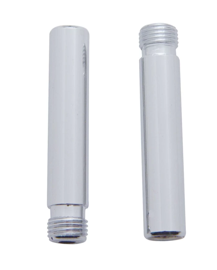 (2/CARD) CHROME METAL TUBE DOOR KNOB