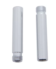 (2/CARD) CHROME METAL TUBE DOOR KNOB