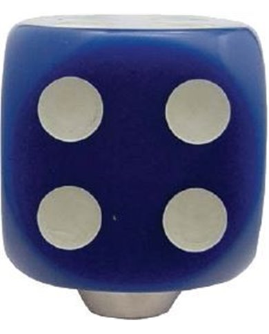 *CLOSEOUT* (BULK) 1 3/4" BLUE DICE GEARSHIFT KNOB W/ FLUORESCENT DOTS *CLOSEOUT* (BULK) 1 3/4" BLUE DICE GEARSHIFT KNOB W/ FLUORESCENT DOTS