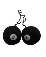 (PACK) 3" ROUND FUZZY "8" BALLS