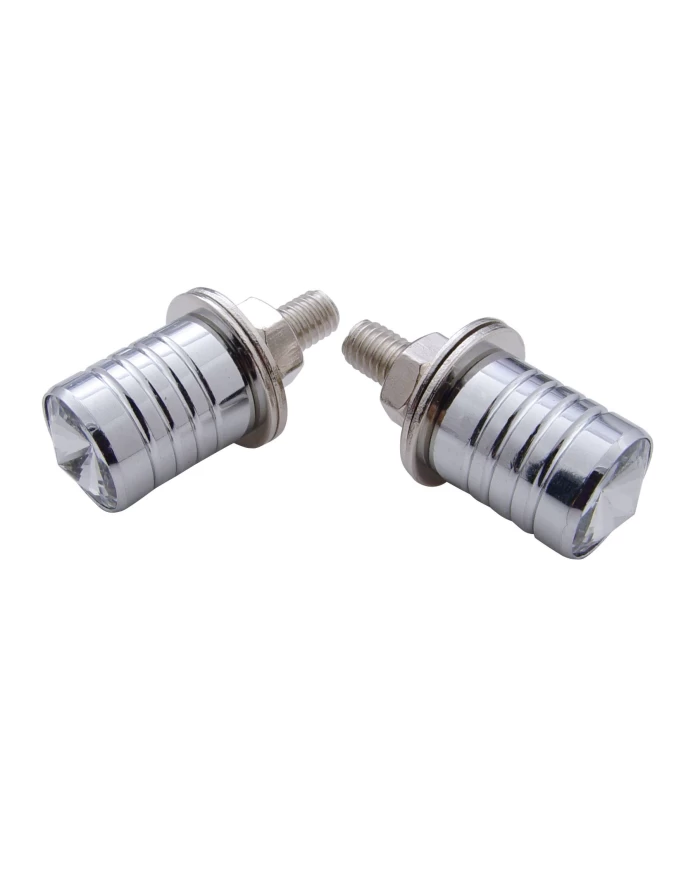 *CLOSEOUT* (2/CARD) PLASTIC JEWEL LICENSE PLATE FASTENER - CLEAR
