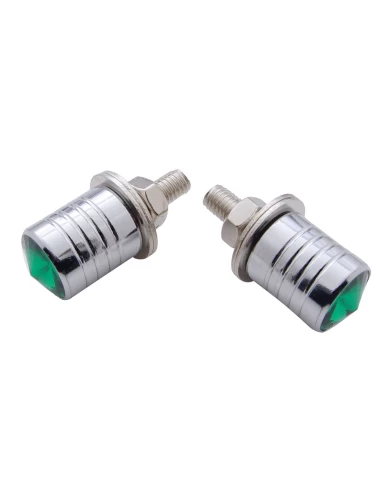*CLOSEOUT* (2/CARD) PLASTIC JEWEL LICENSE PLATE FASTENER - GREEN *CLOSEOUT* (2/CARD) PLASTIC JEWEL LICENSE PLATE FASTENER - GREEN