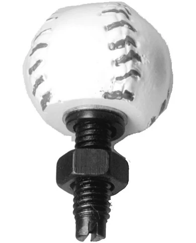 (2/CARD) BASEBALL LICENSE PLATE FASTENER (2/CARD) BASEBALL LICENSE PLATE FASTENER