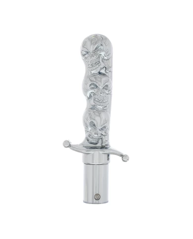 (CARD) CHROME SKULL DAGGER SHIFT KNOB (CARD) CHROME SKULL DAGGER SHIFT KNOB