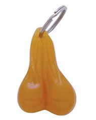 (BULK) PLASTIC SMALL BALLS NOVELTY KEY CHAIN - TAN
