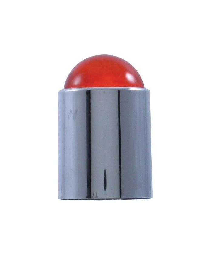 (BULK) CHROME TOP BASE W/ DOME LENS - AMBER (BULK) CHROME TOP BASE W/ DOME LENS - AMBER