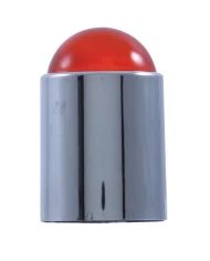 (BULK) CHROME TOP BASE W/ DOME LENS - AMBER (BULK) CHROME TOP BASE W/ DOME LENS - AMBER