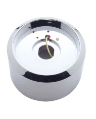 (CARD) CHROME PLASTIC UPPER ROUND STEERING WHEEL COVER - PETERBILT/KENWORTH