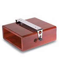 (BOX) WOOD C.B. CASE NO SPEAKER HOLE W/ SIDE MIC. OUTPUT - COBRA 29, UNIDEN 76, GRANT