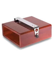 (BOX) WOOD C.B. CASE NO SPEAKER HOLE W/ FRONT MIC. OUTPUT - COBRA 148, GALAXY, CONEX