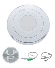 (BULK) CHROME ALUMINUM "COMPETITION SERIES" STEERING WHEEL HORN BOTTOM (BULK) CHROME ALUMINUM "COMPETITION SERIES" STEERING WHEEL HORN BOTTOM