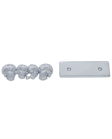 (CARD) CHROME DIE CAST SKULL ACCENT (CARD) CHROME DIE CAST SKULL ACCENT