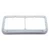 UP32383-14 LED Chrome Rectangular Dual Headlight Bezel - Amber LED/Chrome Lens