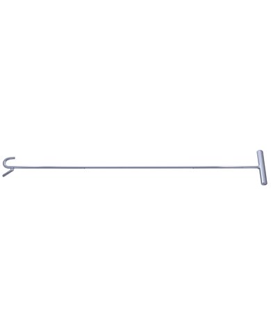(BULK) CHROME 36" FIFTH WHEEL PIN PULLER W/ HOOK (BULK) CHROME 36" FIFTH WHEEL PIN PULLER W/ HOOK