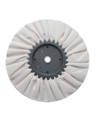 (CARD) 10" WHITE TREATED AIRWAY BUFF - 16 PLY, 5/8" & 1/2" ARBOR (CARD) 10" WHITE TREATED AIRWAY BUFF - 16 PLY, 5/8" & 1/2" ARBOR