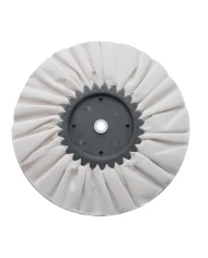 (CARD) 10" WHITE TREATED AIRWAY BUFF - 16 PLY, 5/8" & 1/2" ARBOR (CARD) 10" WHITE TREATED AIRWAY BUFF - 16 PLY, 5/8" & 1/2" ARBOR