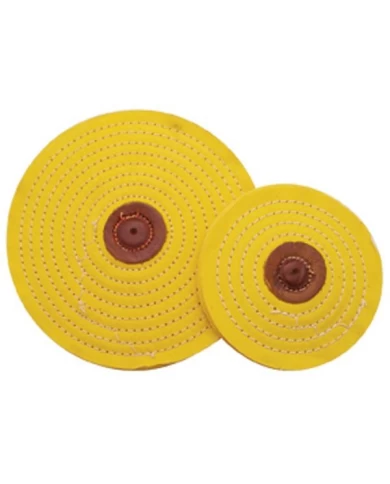 (CARD) 4" YELLOW TREATED RAZOR BUFF - 12 PLY. 1/8" ARBOR (CARD) 4" YELLOW TREATED RAZOR BUFF - 12 PLY. 1/8" ARBOR