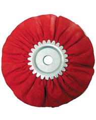 (CARD) 6" RED RESIN - TREATED BUFFING PAD - 12 5/8 PLY. & 1/2" ARBOR