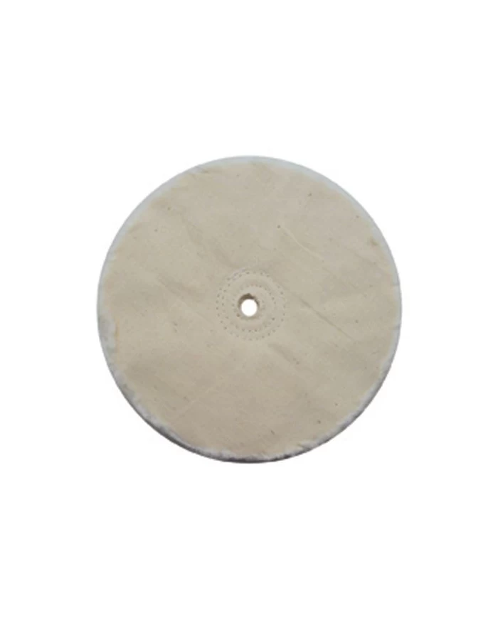 (CARD) 6" WHITE OPEN MUSLIN BUFF - 18 PLY. & 3/8" ARBOR (CARD) 6" WHITE OPEN MUSLIN BUFF - 18 PLY. & 3/8" ARBOR