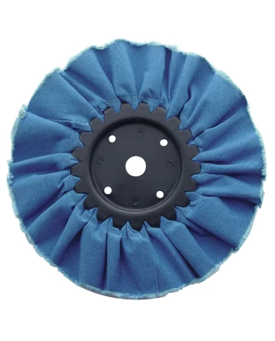 (CARD) 6" BLUE TREATED AIRWAY BUFF - 12 PLY, 5/8" & 1/2" ARBOR (CARD) 6" BLUE TREATED AIRWAY BUFF - 12 PLY, 5/8" & 1/2" ARBOR