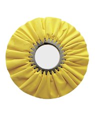 (CARD) 10" YELLOW TREATED AIRWAY BUFF - 16 PLY, 3" ARBOR