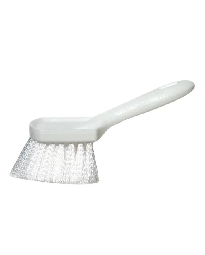 (BULK) 4" WHITE SCRUB BRUSH W/HANDLE