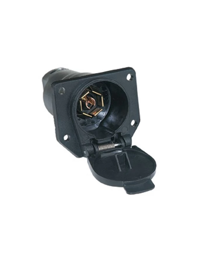 (BULK) ROUND 7 WAY SOCKET CONNECTOR - FLAT PIN