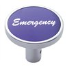 UP23329-"Emergency" Long Air Valve Knob - Purple Aluminum Sticker