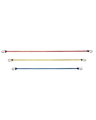 (6/JAR) 18" (2), 24" (2), 30" (2) BUNGEE CORD WITH COATED STEEL HOOK (6/JAR) 18" (2), 24" (2), 30" (2) BUNGEE CORD WITH COATED STEEL HOOK