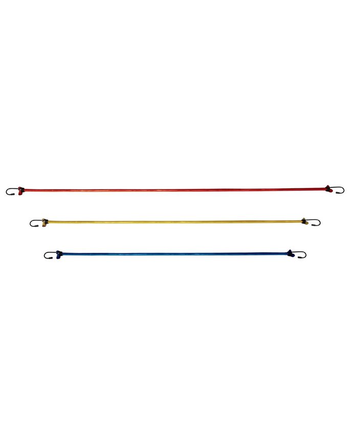 (6/JAR) 18" (2), 24" (2), 30" (2) BUNGEE CORD WITH COATED STEEL HOOK (6/JAR) 18" (2), 24" (2), 30" (2) BUNGEE CORD WITH COATED STEEL HOOK