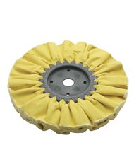 (CARD) 6" YELLOW TREATED AIRWAY BUFF - 12 PLY, 3/4" ARBOR