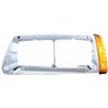 UP32494-19 LED Headlight Bezel With Turn Signal For 1989-2009 Freightliner FLD - Driver - Amber LED/Clear Lens