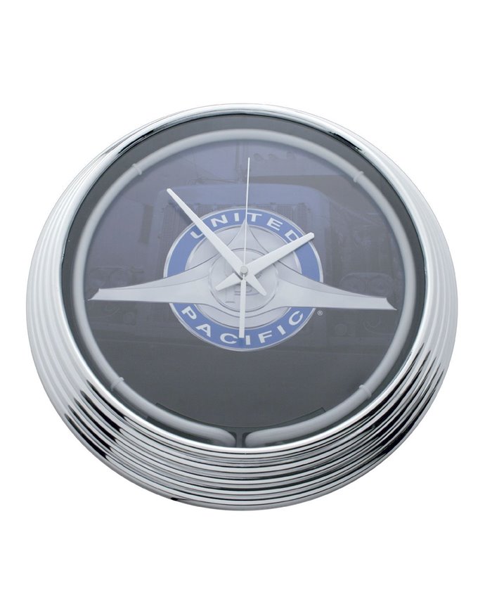 (CBOX) UNITED PACIFIC ANALOG NEON WALL CLOCK (CBOX) UNITED PACIFIC ANALOG NEON WALL CLOCK