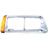 UP32497-14 LED Headlight Bezel With Turn Signal For 1989-2009 Freightliner FLD - Passenger - Amber LED/Chrome Lens