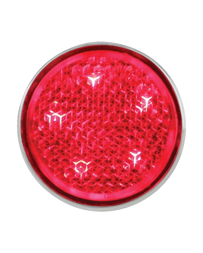 (BULK) 5 RED LED STUD MOUNTING AUXILIARY/UTILITY LIGHT - RED LENS