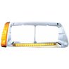 UP32498-19 LED Headlight Bezel With Turn Signal For 1989-2009 Freightliner FLD - Passenger - Amber LED/Amber Lens