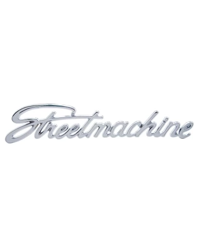 (CARD) CHROME SCRIPT EMBLEM W/ STUD - STREET MACHINE (CARD) CHROME SCRIPT EMBLEM W/ STUD - STREET MACHINE