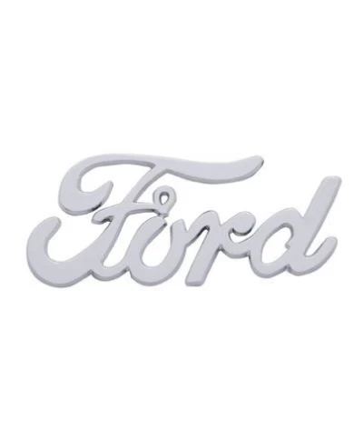 (BULK) CHROME VINTAGE "FORD" SCRIPT EMBLEM - DOUBLE SIDED TAPE (BULK) CHROME VINTAGE "FORD" SCRIPT EMBLEM - DOUBLE SIDED TAPE