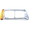 UP32499-19 LED Headlight Bezel With Turn Signal For 1989-2009 Freightliner FLD - Passenger - Amber LED/Clear Lens
